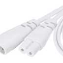 MECCANIXITY T5 LED Tube Connector Cable 2 Pin 50CM Male to Female Extension Cord for LED Integrated Light Tube, Pack of 4
