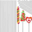 Vicenpal 120 Pcs 8 Inch Clear Acrylic Rods 1/8 Inch Diameter Acrylic Dowel Rods Round Plastic Strip Cake Topper Sticks for DIY Crafts Party Decorations Gardening