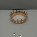Crown Cake Topper, Pink & Rose Gold Crown Balls Happy Birthday Cake Toppers Candles Butterfly, Corona Para Pastel, Crown Cake Decorations for Women Queen Princess (Rose Gold, Jelly Pink)