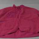 Omoone Women's Cropped Fleece Jacket Faux Fur Sherpa Coat Jackets Winter Outwear (X-Large, Rose Red)