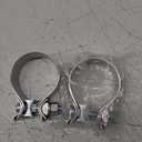 EVIL ENERGY 2.25 Inch Exhaust Clamp,2 1/4" Narrow Band Muffler Clamp Stainless Steel for Pipes,Mufflers,Catalytic Converters 2PCS