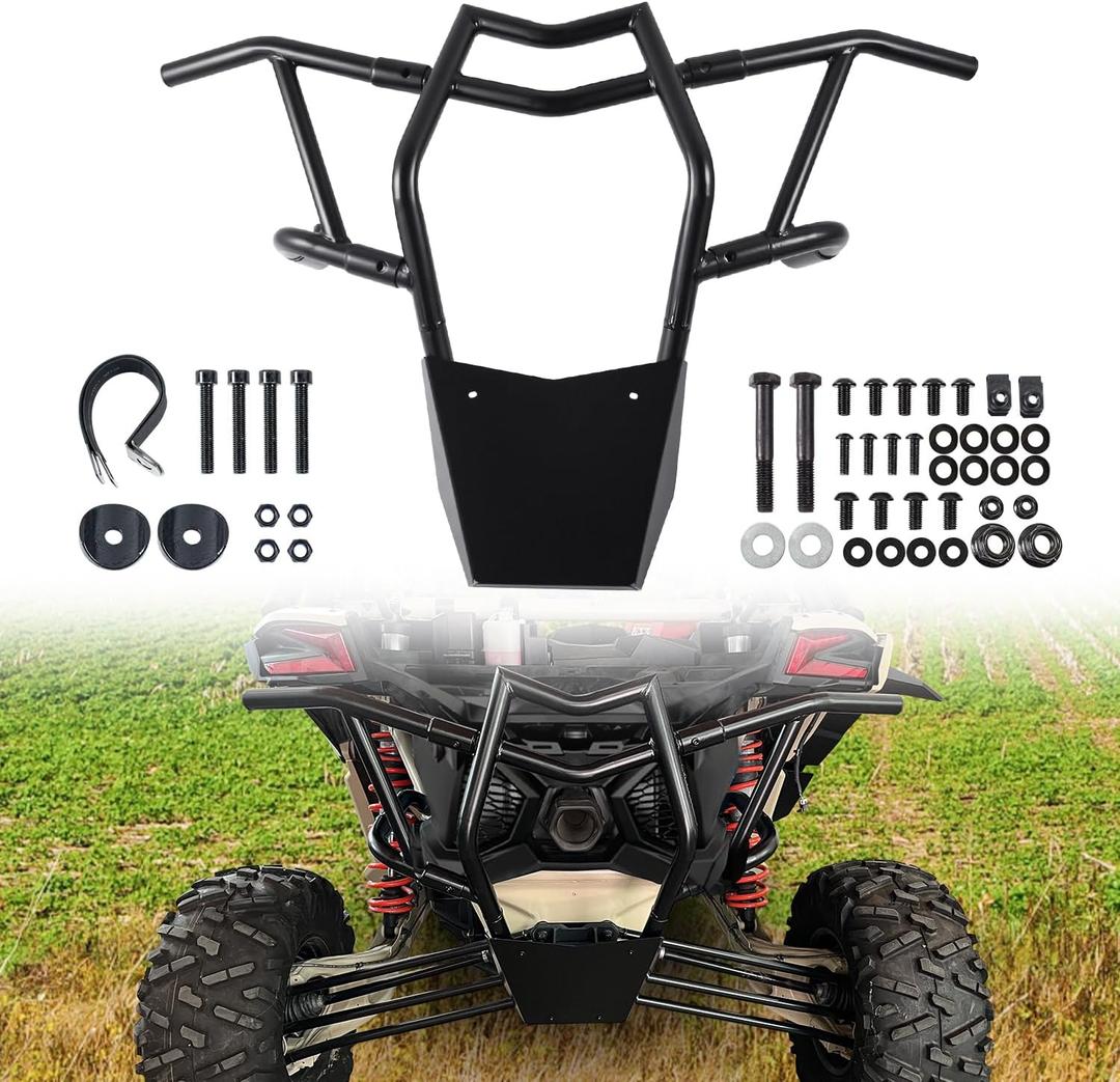 Rear Pre-Runner Bumper Bar for X3, Combined Rear End Bumper Bar Brush Guard Protector Compatible with Can Am Maverick X3 Max Turbo R RR 2017-2025 Accessories,Replace OEM#715002880#715003436