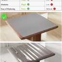 Light Gray Plastic Table Cover Protector, 24" x 48" Waterproof Easy Flat PVC Desk Pad Mat, 1.5mm Thick Rectangle Vinyl Table Top Protector for Dining Room Table, Office, Dresser