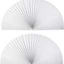 2 PCS Arch Window Light Filtering Pleated Shade Blinds for semi-Circle Arch Window, 60%-70% Shade, Easy to Cut and Install, 72" x 36", White