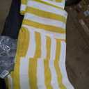  Pack of 4 Cabana Beach Towels, Oversized 30 x 60 Inches Cotton Beach Towel Set, Smooth Ring Spun Texture for Pool and Swim Days, Modern Striped Design Bath Towels, Yellow