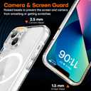 TAURI 3 in 1 Magnetic for iPhone 13 Case with 2X Screen Protectors, [Designed for Magsafe] [Not-Yellowing] Bling Cute Sparkly Phone Case for 13, Glitter Clear