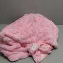 Smoofy Faux Fur Throw Blanket for Couch  Blush Pink Fluffy Cozy Rabbit Fleece, Plush Soft Bubble Blanket for Sofa & Bed, for Mom, Warm Fuzzy Home Room Decor Throw 50" x 60"