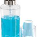 iDesign Mouthwash Dispenser Pump with Attached Paper Cup Holder Caddy, The Clarity Collection 6.25 x 3.5 x 9.25, Clear