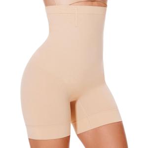 BESTENA Shapewear Shorts, High Waisted Shapewear for Women Tummy Control, Seamless Body Shaper Shorts Thigh Slimmer (Large, X-nude)