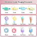 Christmas Candyland Party Plush Advent Calendar Decorations 2025, Stuffed Candy Hanging Collectible Ornaments, 24 Days Xmas Countdown Calendar Gift for Tree Decoration Home Birthday Decor