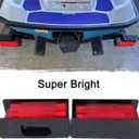 Konrali Submersible Rectangle Led Trailer Tail Lights Stop Turn Tail License Brake Running Lamps w/Steel Mounting Boxes and License Plate Bracket Guard Cover for Under 80" Trailer Boat Truck IP68 12V