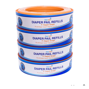 Compatible with Diaper Genie Pails, 4-Pack, 1300count