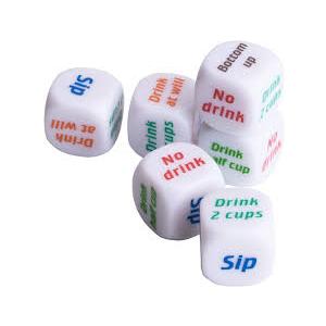 6 Pcs Drinking Dice Rolling Game, Drunk Frenzy Party Family Friends Gathering Game Adult Favor Toys