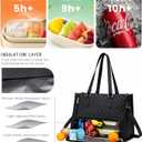 Lunch Tote Bag for Women, 15.6 In Laptop Bag with Insulated Lunch Compartment, lunch bag women, Work Bag, With Purse