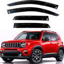 KPY Rain Guards Fit for 2015-2024 Jeep Renegade, Out-Channel Window Visors Vent Wind Deflectors 4PC, Car Accessories for 15-24 Renegade