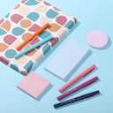 2 x Mr. Pen- Sticky Notes Set Gift Box, Felt Tip Pens, Dotted Round, Lined & to Do List Self-Stick Sticky Pads for Bible Study, Office, School, Planning, Journaling & Organization