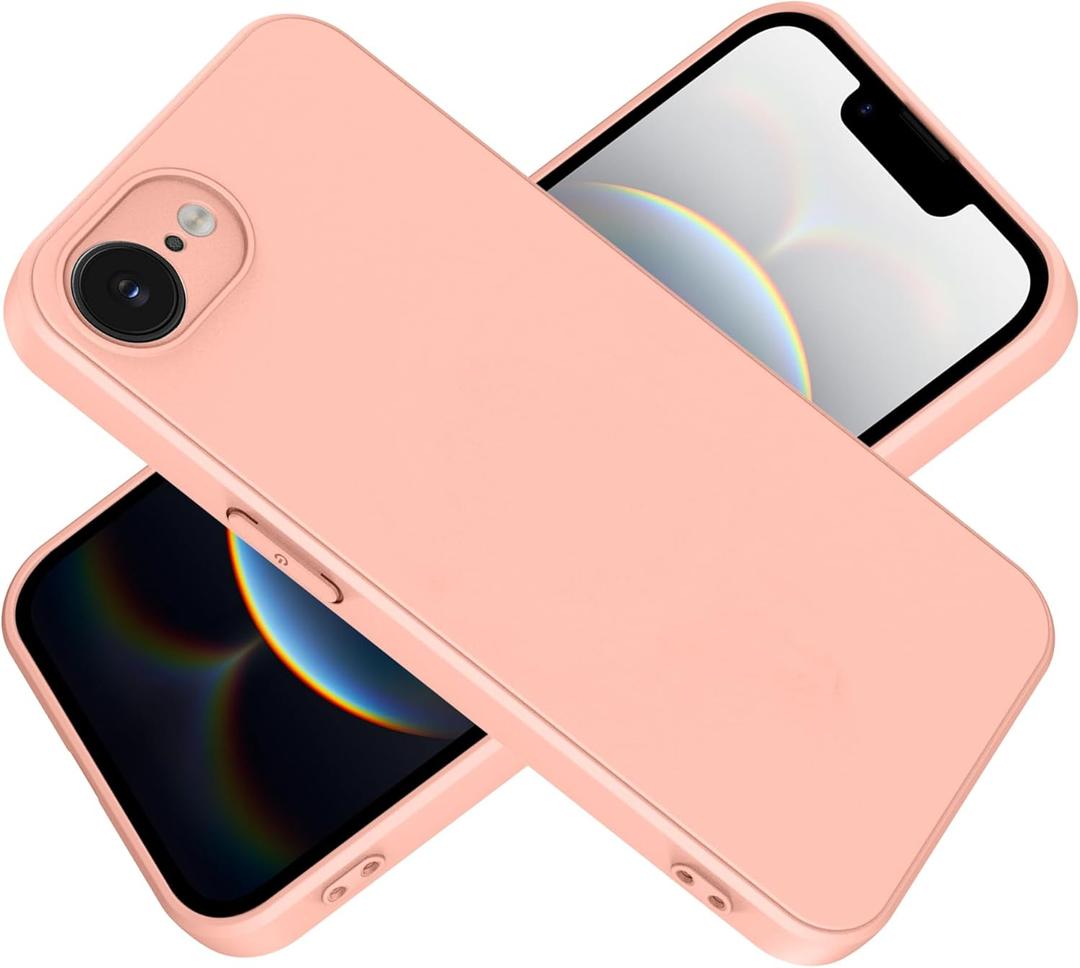 for iPhone 16e/iPhone 17e Case,high qualit,Scratch Resistant,Anti-Skid-TPU Rubber Soft Skin Silicone Protective Case Cover-Pink