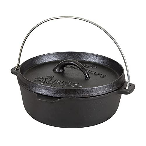 Stansport 2 QT Pre-Seasoned Cast Iron Dutch Oven Flat Bottom (16019-20)