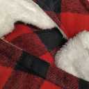 Malier Dog Winter Coat, Classic Plaid Fleece Dog Cold Weather Coats Pet Jacket with Pocket, Windprood Warm Coat Vest Pet Clothes Apparel for  Dogs (Red, Large)