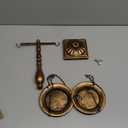Vintage Style Metal Libra Jewelry Display Tray Cosmetic Organizer Storage, Bronze (4.3" x 4.3" x 12")