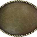 CTM Blank Oval Belt Buckle with Edge Detail (Bronze)