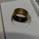 WNRTSA Smart Ring for Women & Men, Fitness Tracker with Heart Rate, Blood Oxygen, Sleep Monitoring, Long-Lasting Battery, IP68 Waterproof (Gold, 6#)