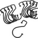 12pcs Shower Curtain Hooks Easy to Install Hook Tiebacks for Bathroom Decor Hangers for Organized Shower Space