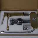 Brushed Gold Bathroom Faucet Single Handle Single Hole Basin Vanity Modern One Hole RV Bathroom Faucet with Pop-up Drain Suitable for 1 Hole or 3 Hole (Brushed Gold)