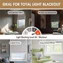 Madison Park Cordless Roman Shades, Blackout Window Blind Privacy Window Shades, Thermal Insulated Cordless Window Treatment for Bedroom, Living Room, Quincy, Single Panel 34" W x 64" H Light Grey