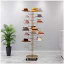 Metal Hat Rack, Retail Freestanding Hat Wig Display Stand, Floor-Standing Hats Wigs Holder Tree, Commercial Large Hats Organizer Cap Hanger for Hat Store Shop and Cloakroom