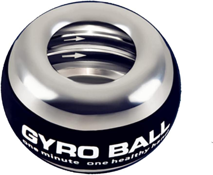 Auto-Start Wrist Power Gyro Ball, Wrist Strengthener and Forearm Exerciser for Stronger Arm Fingers Wrist Bones and Muscle with LED Lights (Colourful Light-Metal)