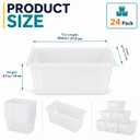 gisgfim 24 Pack Plastic Cubby Storage Bins Crew Toy Stackable Bin Classroom Plastic Cubby Bins Stackable Storage Containers Classroom Book Bin for Student Teacher School Office Home(Clear)