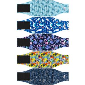5 Pack Dog Diapers Male Reusable, Premium Belly Bands for Dogs, High Absorbing Male Dog Pee Wraps for Doggie in Incontinence or Excitable Urination Hawaii XL