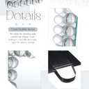 9.45 x 7.09 Inch Vanity Table Mirror Bubble Crystal Framed Desk Makeup Mirror Beaded Standing Room Decor for Dressing Tabletop Living Room Bedroom Office Home