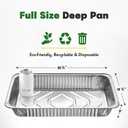 21x13 Aluminum Pans [10 Pack], Extra Heavy Duty Full Size Disposable Aluminum Foil Pans, Deep Baking Pans for Cooking, Roasting, Heating, and Steam Tables