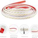 Flexible Molding Trim Wall Trim, 16.4 Feet Self Adhesive Peel and Stick Molding Ceiling Molding, Cabinet Border, Mirror Frame Trim Wall Trim for Home Decor Wall Molding & Trim (White and Gold)