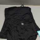 Aqua Eve Bandeau Swimsuits for Women Two Piece Bathing Suits Ruched Tummy Control Tankini Sets Strapless Swimwear (X-Small, Black)