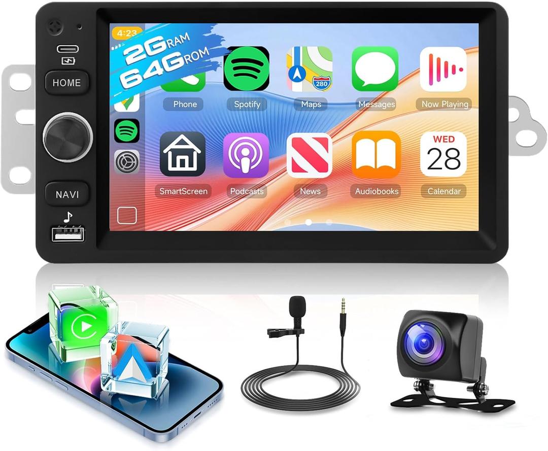 2G+64G Radio for Chevy Chevrolet Silverado Tahoe Suburban SSR 2003-2006 Impala, GMC Canyo Envoy Savana Sierra Yukon, for Hummer H2 H3, for Saturn Pontiac Buick, CarPlay Android Auto, GPS Bluetooth