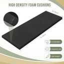 Frienda 2 Pcs Upholstery Foam 1/2" x 24" x 72" High Density Cushion Black Polyurethane Craft Foam Padding for Seat Replacement DIY Projects Chairs Headboards Sofas Home
