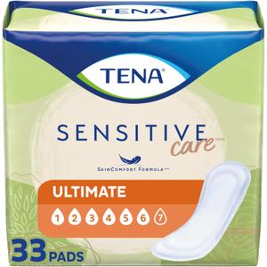 TENA Sensitive Care Ultimate Pads, Regular Length, 33 count (Regular)