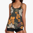 Urchics Womens 2025 Tankini Swimsuits Tummy Control Flowy Swimwear Two Piece Bathing Suits Swim Tank Top with Boyshorts XL