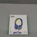 noot products Kids Headphones with Microphone K12 Stereo 5ft Long Cord with 85dB/94dB Volume Limit Wired On-Ear Headset for iPad/Amazon Kindle,Fire/Toddler/Boys/Girls/School(Blue/Lime)