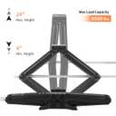 OULEME 24" RV Camper Scissor Jack, 6500 lbs Travel Trailer Leveling Stabilizer with Crank Handle & Drill Socket - Set of 2