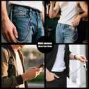 ROCONTRIP Anti-Theft Phone Lanyard Tether & Pants Chain Heavy-Duty Phone Strap With Metal Tether Tab (Light Silver)