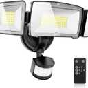 MAGAGUVU 100W Flood Lights Outdoor, 9000LM LED Security Light Motion Sensor Outdoor Lights, 6500K Daylight LED Flood Light with Remote Control, IP66 Waterproof Security Lights for Yard Garage Stadium