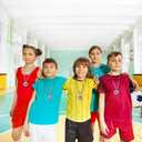 ArtCreativity Make Your Own Medals Kit, Set of 24 Custom Medals, DIY Award Medals for Kids with Patriotic Ribbons, Fun Craft Activity Kit for Parties, School and Home, Party Favors Medals