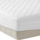 YATAS BEDDING Perle Quilted Fitted Mattress Protector, Machine Washable and Easy Care, Superior Protection and Comfort,100% Cotton Breathable top, White (White, King) - 76"x80" - 14" Deep Pocket