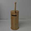 Toilet Paper Stand with 3-Roll Tissue Holder for Boho Bathroom, FreeStanding Bamboo Toilet Paper Holder,Wood Toilet Paper Storage with Lid. (Natural)