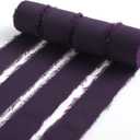 Ewaymado 4 Rolls Purple Handmade Fringe Chiffon Silk Ribbon 1" x 5Yd Per Roll, Frayed Edges Ribbon for Gifts Wrapping, Wedding Decoration, Bridal Bouquets(1" X20 Yd Purple)