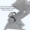 Snack Tray Compatible with Bugaboo Butterfly 1 Stroller, Transparent Tray Detachabl to Clean, Quick Install, Folds with Stroller (NOT for Butterfly 2)